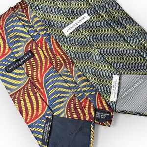 Vintage Jhane Barnes Silk Tie Lot Japan Original Fabric Geometric Art To Wear